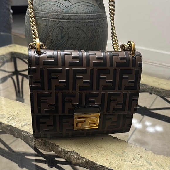 Fendi Women Shoulder Bag Embossed Kan U - Picture 1 of 8